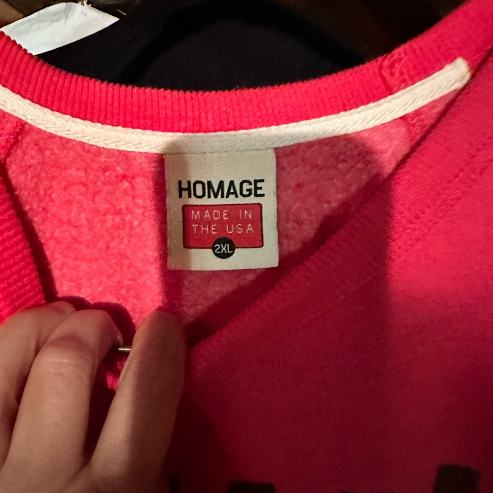 Miami Sweatshirt Red With Black Letters View 2